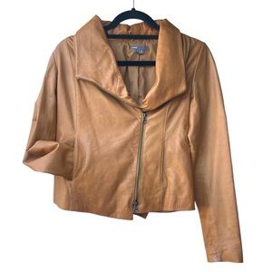 VINCE | Women’s Zip-Front Leather Moto Jacket